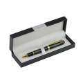 Mejor diseño de color negro brillante Ejecutivo Metal Fiber Fiber Pen para un regalo de aniversario de 10 años